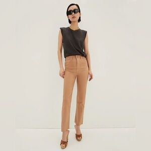 Veronica Beard Ryleigh High Rise Slim Straight Camel - Size 26